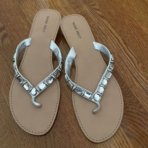 Nine West jeweled sandal size 11.